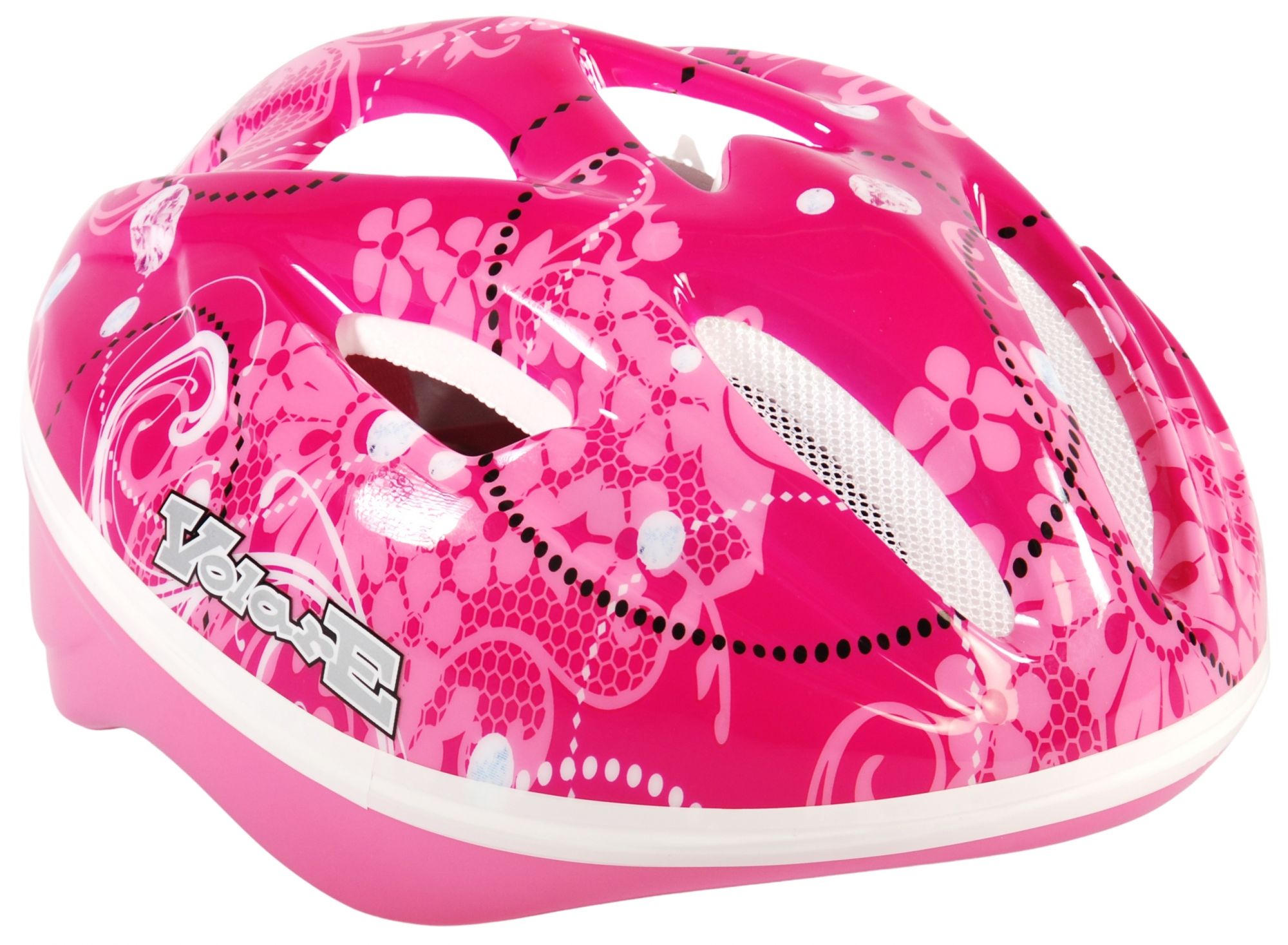 pink bicycle helmet