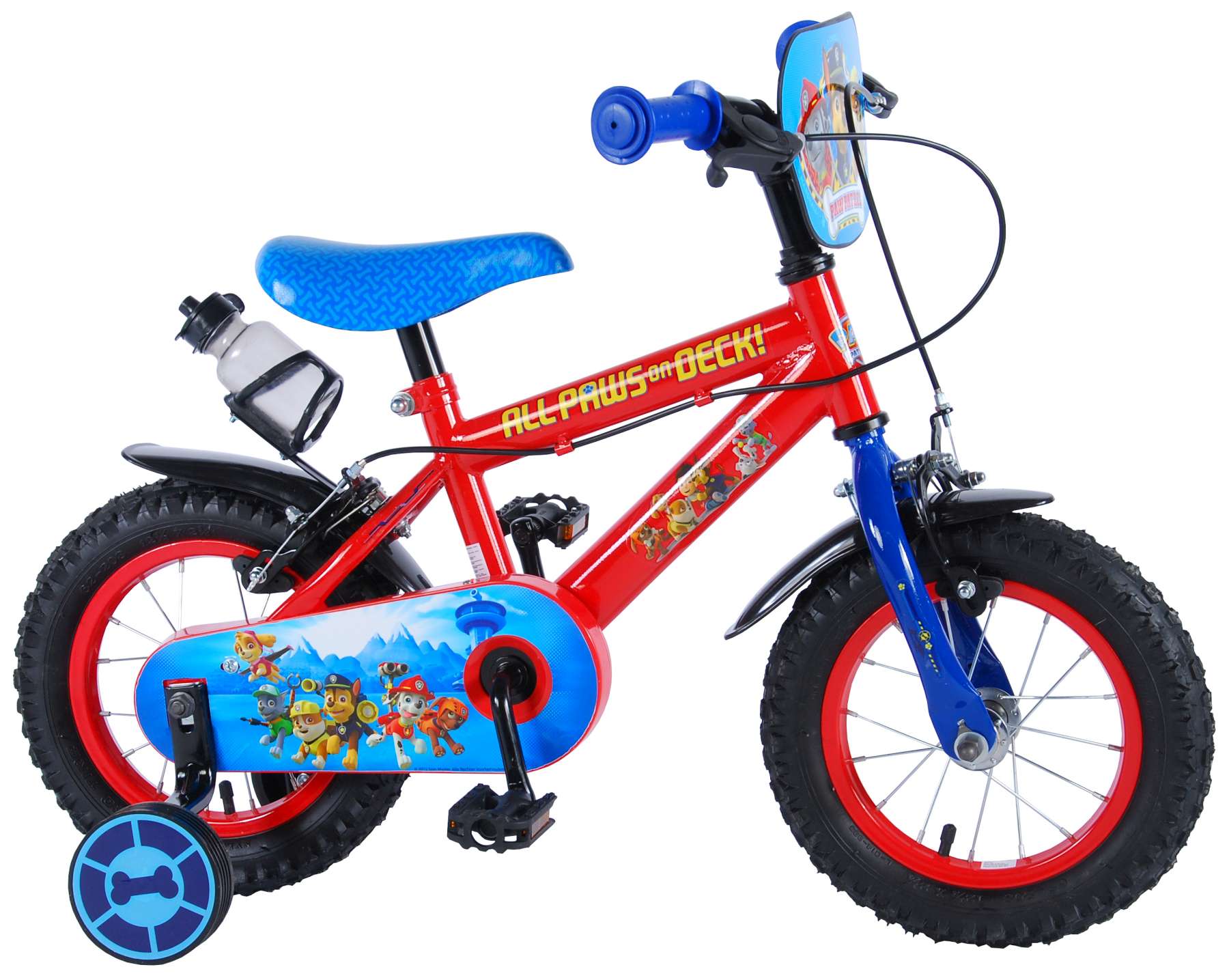 mønt velgørenhed At deaktivere Paw Patrol Children's Bicycle - Boys - 12 inch - Red / Blue - 2 hand brakes