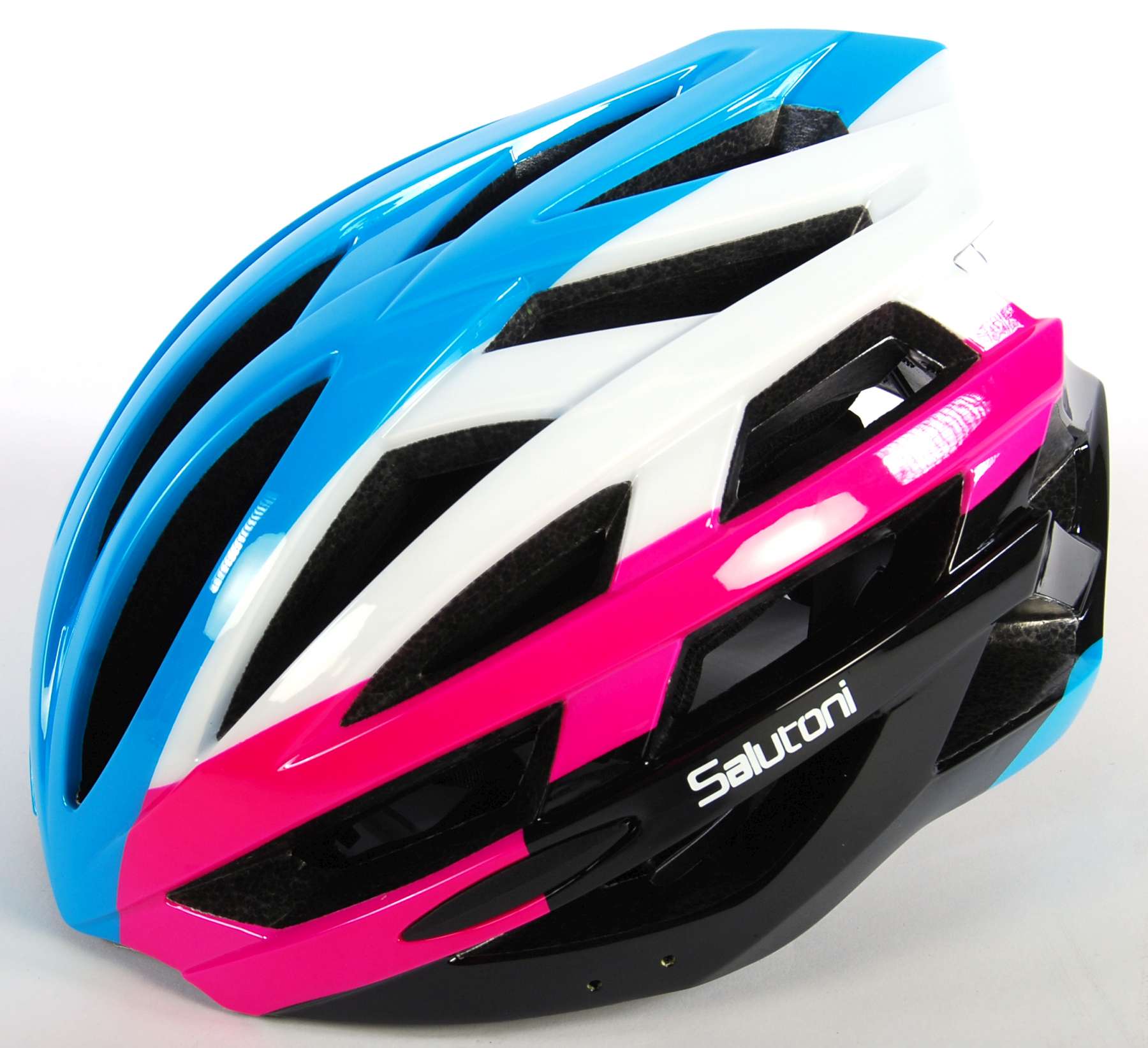 Salutoni Ladies Bike Helmet Blue White Pink 54 58 Cm