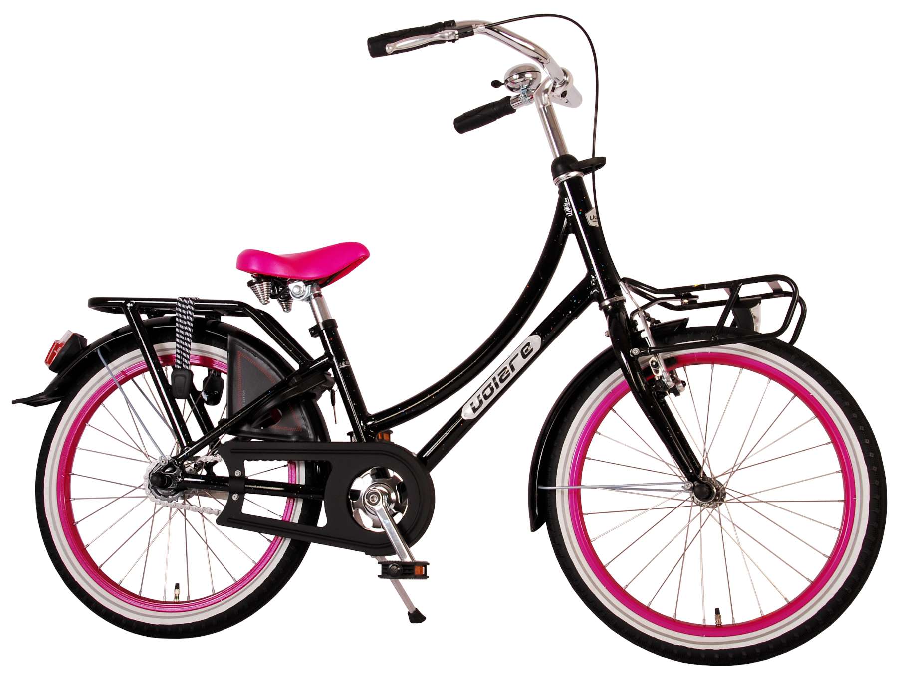 breng de actie Belichamen slagader Volare Oma Classic Bicycle - Girls - 20 inch - Black with glitter