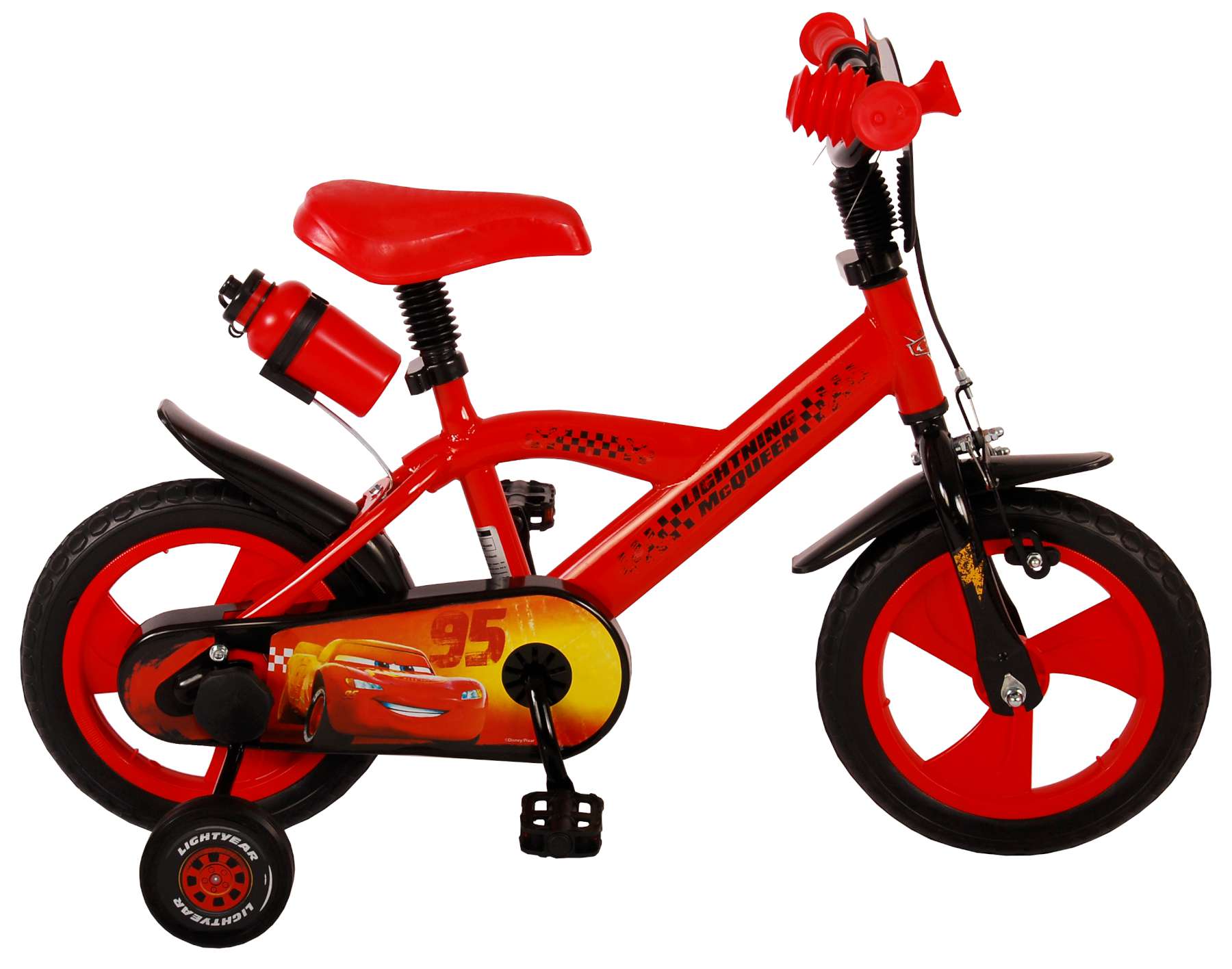 Verbetering Onderhandelen draad Disney Cars Children's Bicycle - Boys - 12 inch - Red - Reverse pedal system