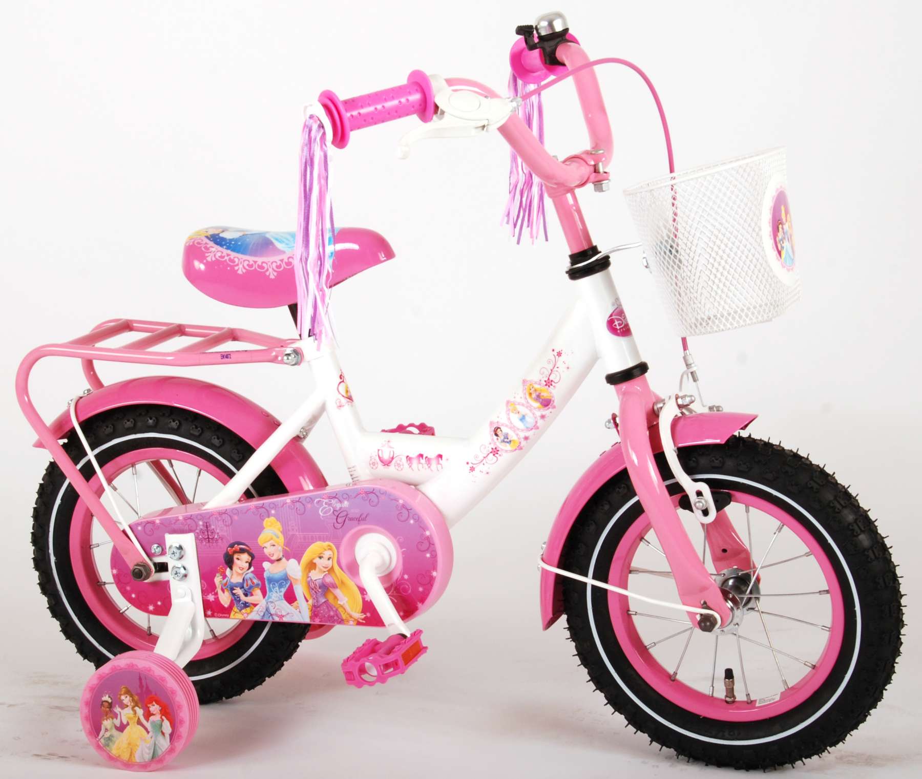 disney princess 12 inch bike with doll carrier