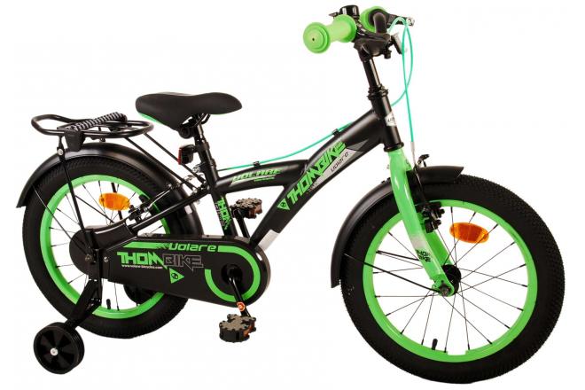 Volare Thombike Children's bike - Boys - 16 inch - Black Green - Two Hand Brakes