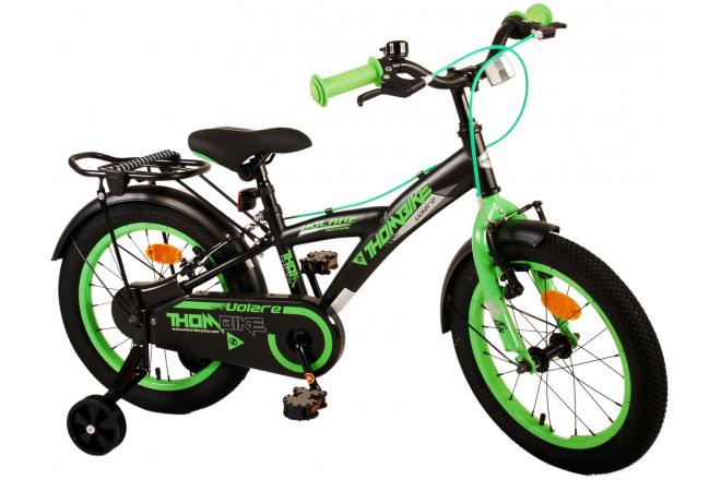 Volare Thombike Children's bike - Boys - 16 inch - Black Green - Two Hand Brakes