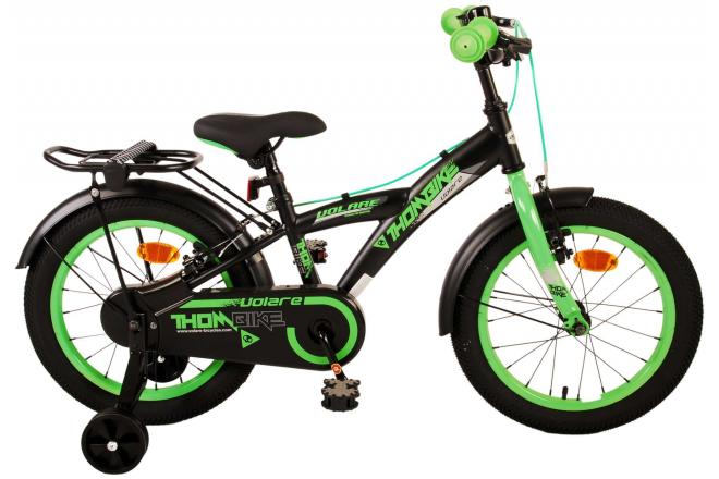 Volare Thombike Children's bike - Boys - 16 inch - Black Green - Two Hand Brakes