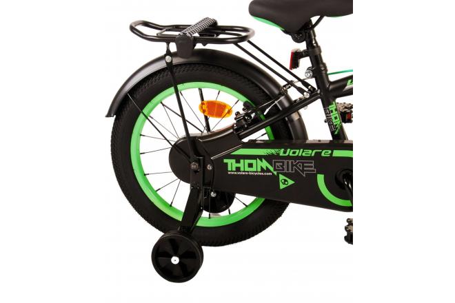 Volare Thombike Children's bike - Boys - 16 inch - Black Green - Two Hand Brakes