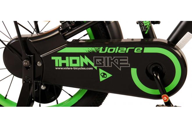 Volare Thombike Children's bike - Boys - 16 inch - Black Green - Two Hand Brakes