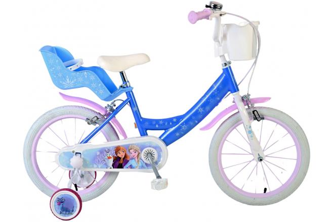 Frozen Children's bike - Girls - 16 inch - Blue - Two hand brakes