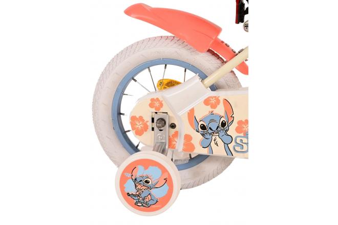 Disney Stitch Kids bike - Girls - 12 inch - Cream Coral Blue