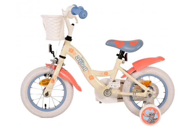 Disney Stitch Kids bike - Girls - 12 inch - Cream Coral Blue