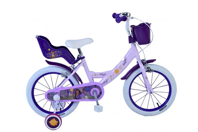 Disney Wish Kids bike - Girls - 16 inch - Purple - Two hand brakes