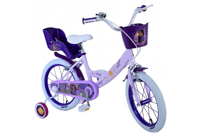 Disney Wish Kids bike - Girls - 16 inch - Purple - Two hand brakes