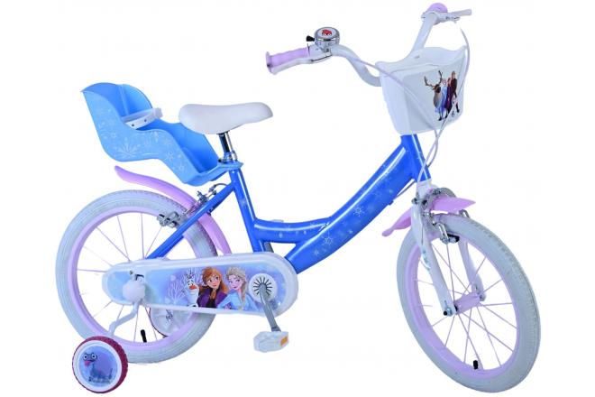 Frozen Children's bike - Girls - 16 inch - Blue - Two hand brakes