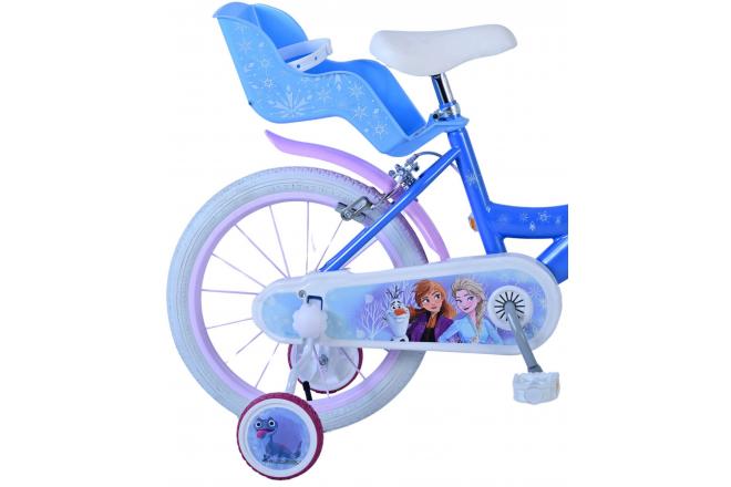 Frozen Children's bike - Girls - 16 inch - Blue - Two hand brakes