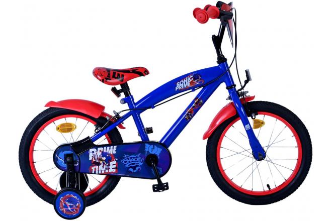 Sonic Prime Children's bike - Boys - 16 inch - Blue Red - Two hand brakes