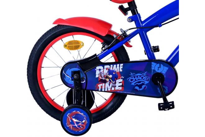 Sonic Prime Children's bike - Boys - 16 inch - Blue Red - Two hand brakes