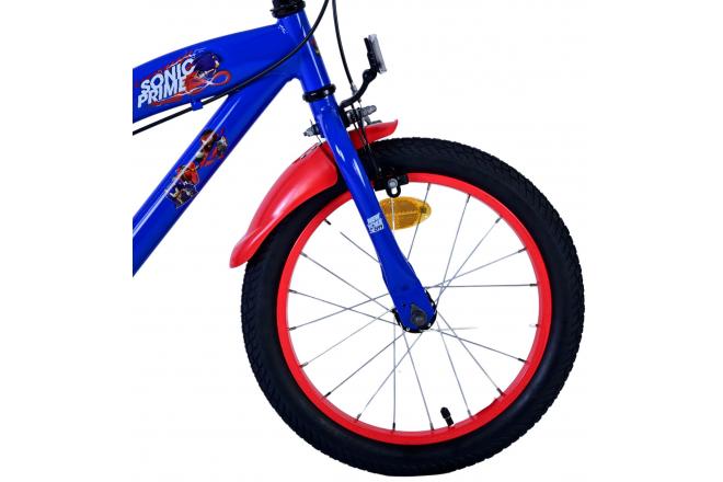 Sonic Prime Children's bike - Boys - 16 inch - Blue Red - Two hand brakes