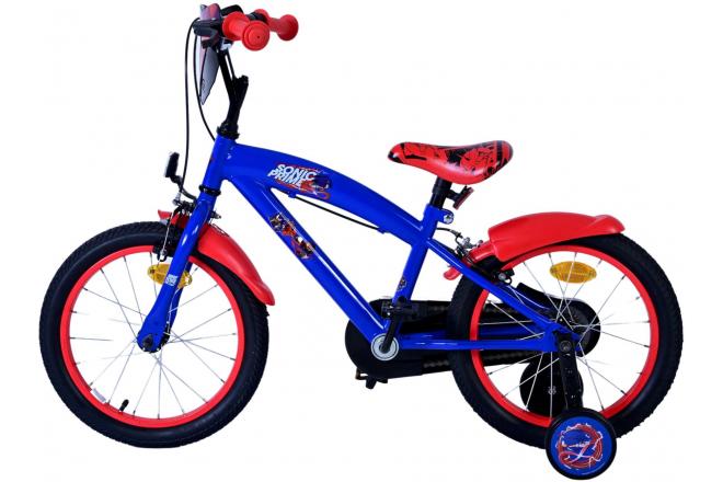 Sonic Prime Children's bike - Boys - 16 inch - Blue Red - Two hand brakes