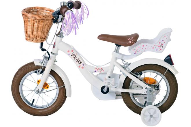 Volare Blossom Children's bike - Girls - 12 inch - White - Two hand brakes