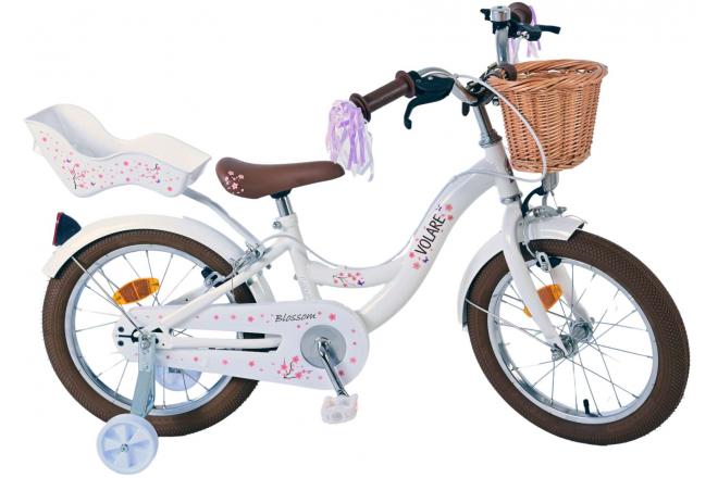 Volare Blossom Children's bike - Girls - 16 inch - White - Two Hand Brakes