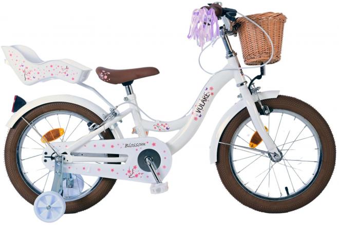 Volare Blossom Children's bike - Girls - 16 inch - White - Two Hand Brakes