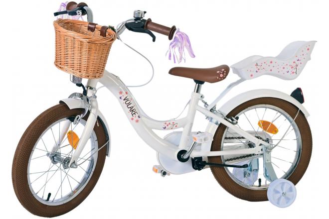 Volare Blossom Children's bike - Girls - 16 inch - White - Two Hand Brakes