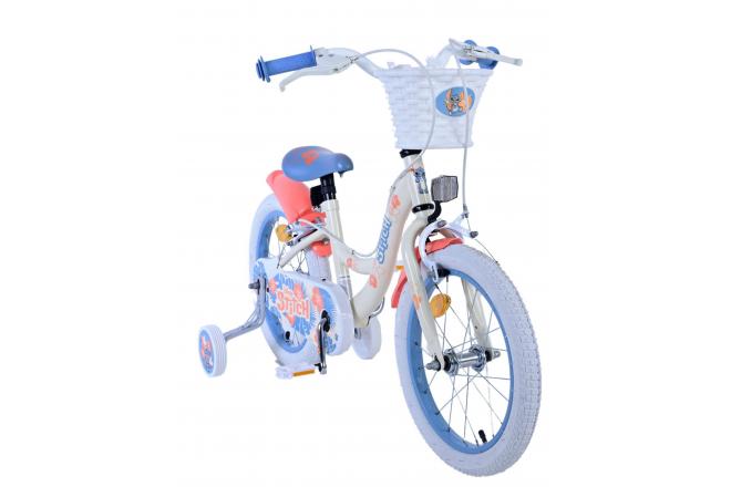 Disney Stitch Kids bike - Girls - 16 inch - Cream Coral Blue - Two hand brakes