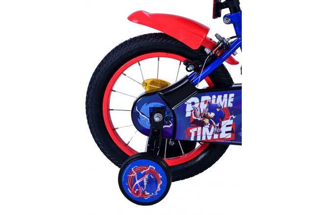 Sonic Prime Children's bike - Boys - 14 inch - Blue Red - Two hand brakes