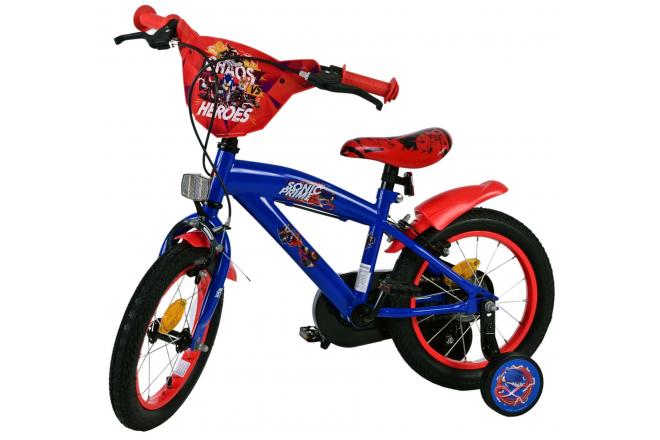 Sonic Prime Children's bike - Boys - 14 inch - Blue Red - Two hand brakes