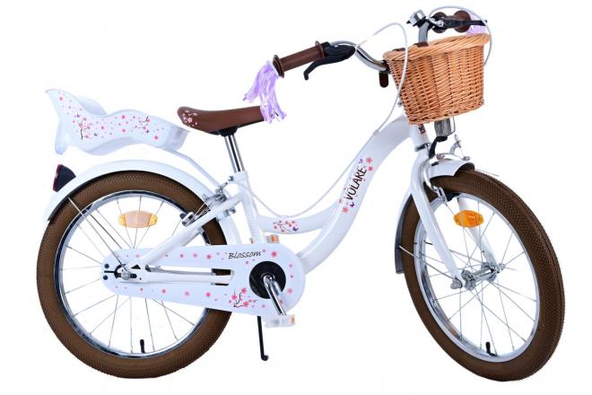 Volare Blossom Children's bike - Girls - 18 inch - White - Two hand brakes