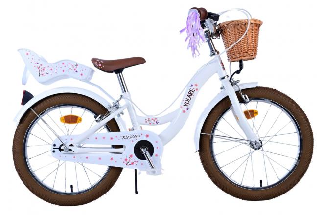 Volare Blossom Children's bike - Girls - 18 inch - White - Two hand brakes