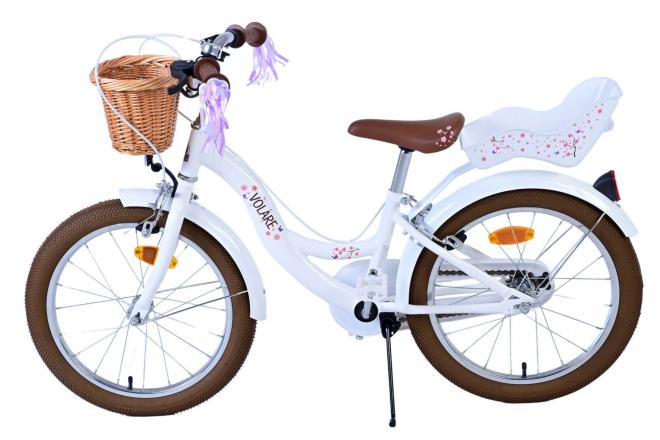 Volare Blossom Children's bike - Girls - 18 inch - White - Two hand brakes