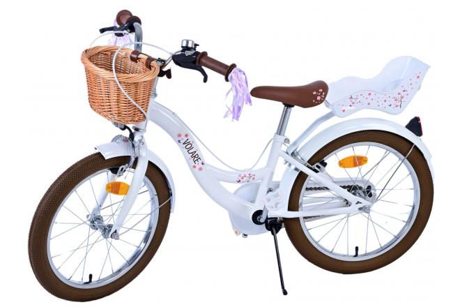 Volare Blossom Children's bike - Girls - 18 inch - White - Two hand brakes