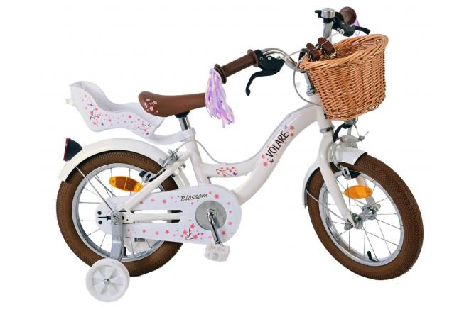 Volare Blossom Children's bike - Girls - 14 inch - White - Two Hand Brakes