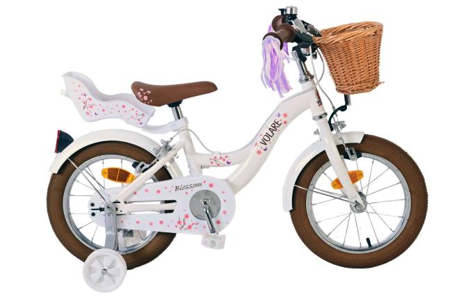 Volare Blossom Children's bike - Girls - 14 inch - White - Two Hand Brakes