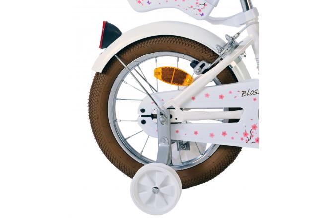 Volare Blossom Children's bike - Girls - 14 inch - White - Two Hand Brakes