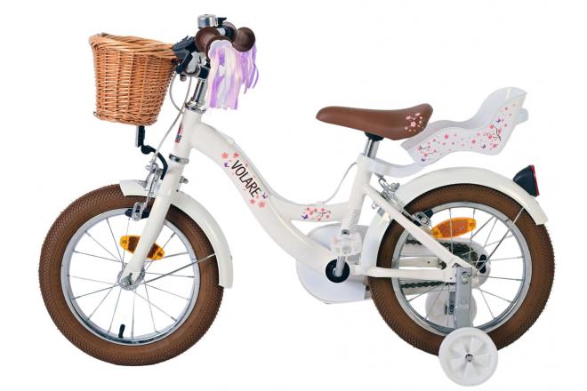 Volare Blossom Children's bike - Girls - 14 inch - White - Two Hand Brakes