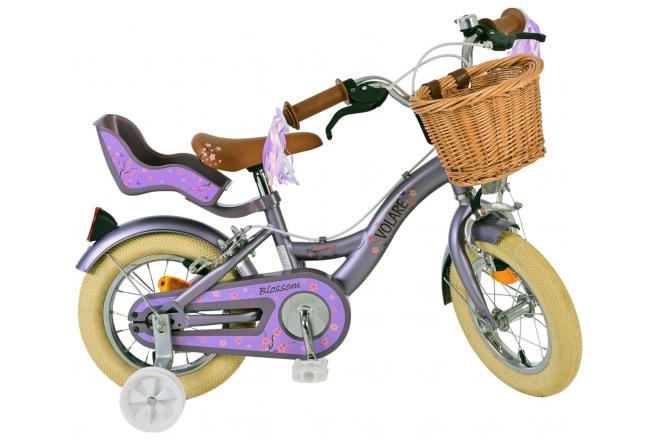 Volare Blossom Children's bike - Girls - 12 inch - Purple - Two hand brakes