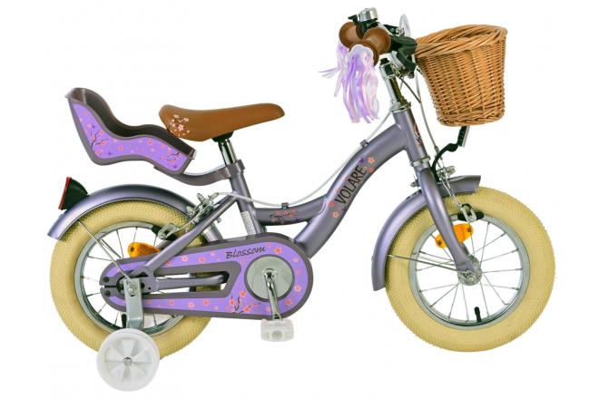 Volare Blossom Children's bike - Girls - 12 inch - Purple - Two hand brakes