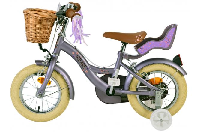 Volare Blossom Children's bike - Girls - 12 inch - Purple - Two hand brakes