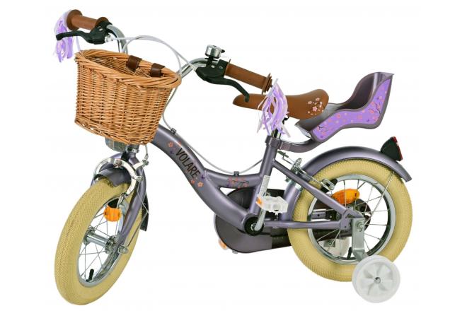 Volare Blossom Children's bike - Girls - 12 inch - Purple - Two hand brakes