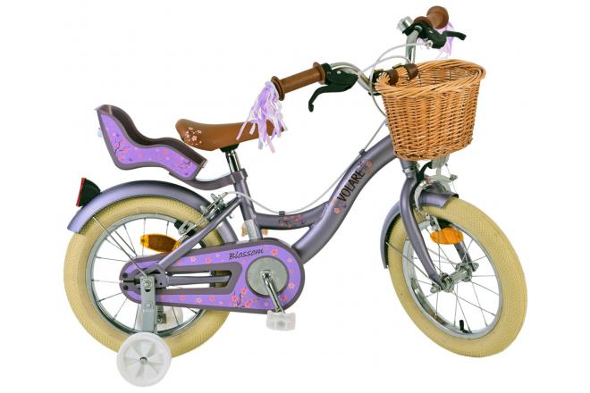 Volare Blossom Children's bike - Girls - 14 inch - Purple - Two Hand Brakes