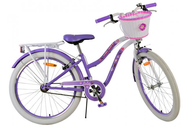 Volare Lovely Children's bike - Girls - 24 inch - Purple - Two hand brakes