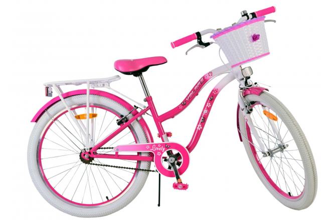 Volare Lovely Children's bike - Girls - 24 inch - Pink- Two hand brakes