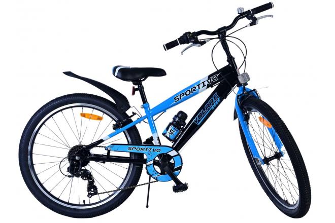 Volare Sportivo Kids bike - Boys - 24 inch - 7 Speed - Black Blue