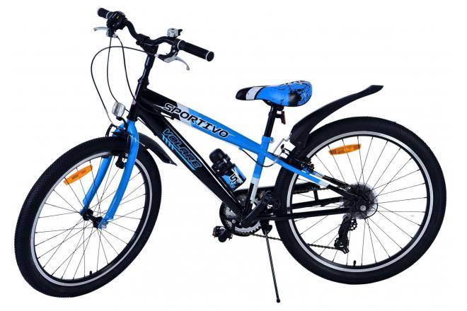 Volare Sportivo Kids bike - Boys - 24 inch - 7 Speed - Black Blue