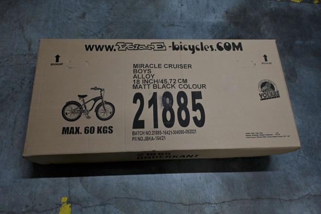 Volare Miracle Cruiser Children's Bicycle - Boys - 18 inch - Matt Black - Prime Collection