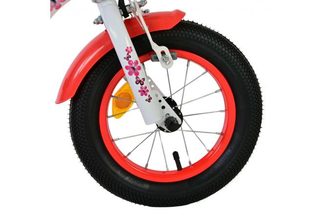 Volare Lovely Children's Bicycle - Girls - 12 inch - Red White