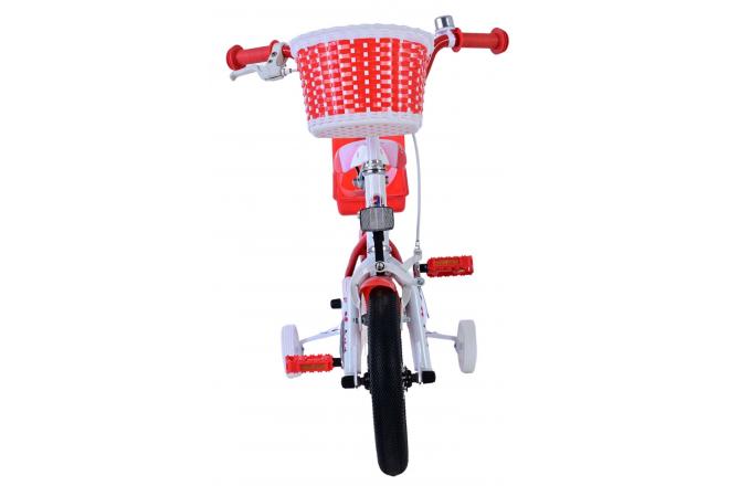 Volare Lovely Children's Bicycle - Girls - 12 inch - Red White